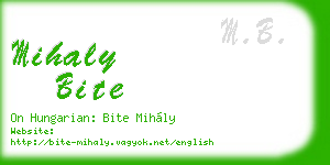 mihaly bite business card